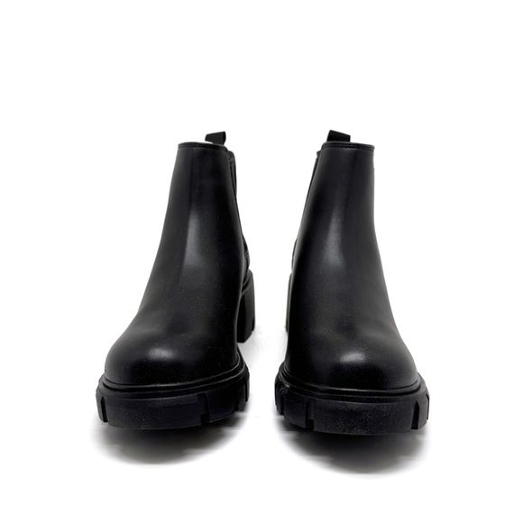 Steve Madden Howler Bootie Black Chunky Heel Combat Boots Size 8.5 - Picture 3 of 12